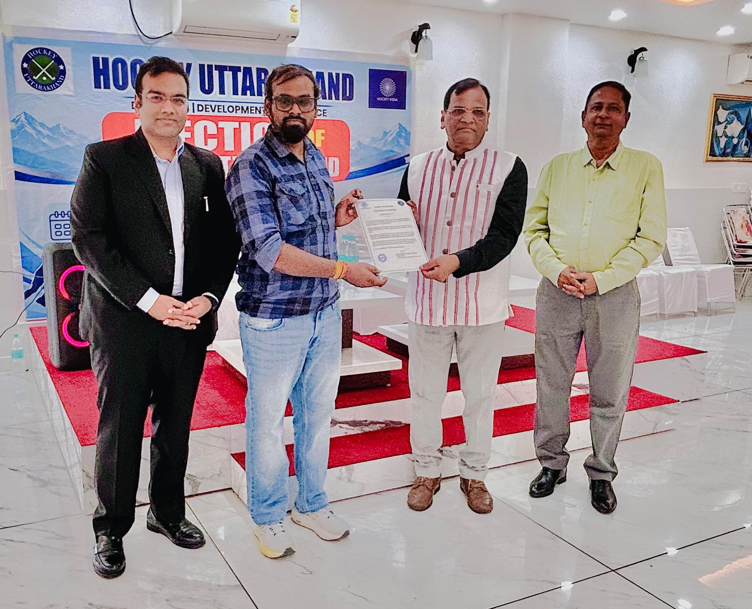 उत्तराखंड हॉकी एसोसिएशन के चुनाव सम्पन्न ध्रुव मुंज्याल अध्यक्ष तथा भूपाल सिंह चौपाल बने सचिव